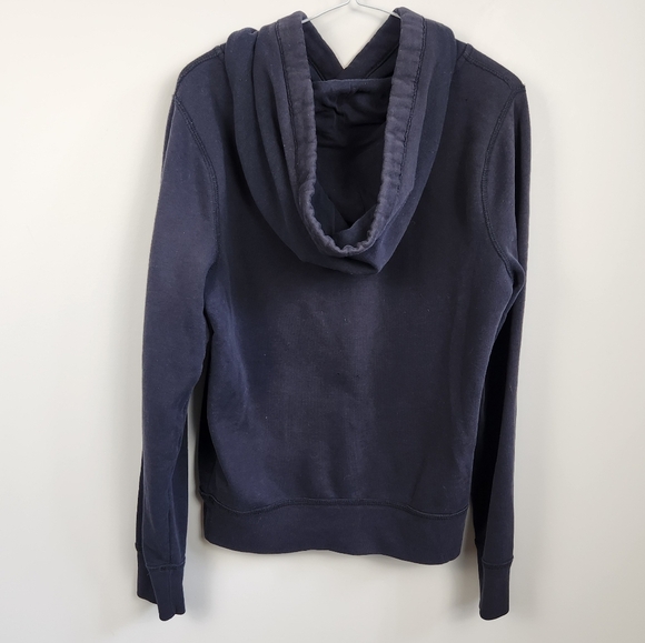 Hollister Y2K 2000s Blue Hoodie Hooded Sweatshirt Size S Puff Letter Spellout - Picture 5 of 14